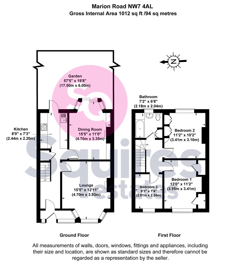 Floorplan for Marion Road, Mill Hill, London