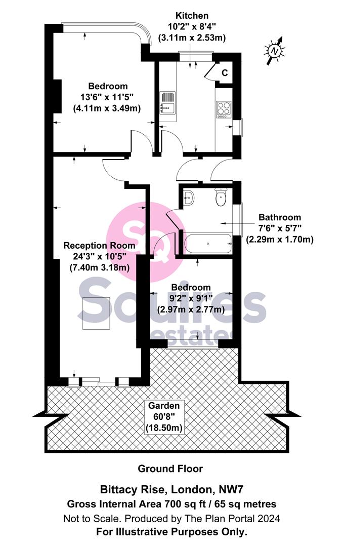 Floorplan for Bittacy Rise, Mill Hill