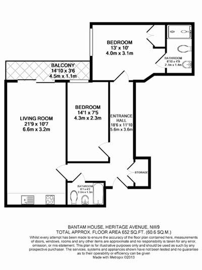 Floorplan for Heritage Avenue, Colindale, London