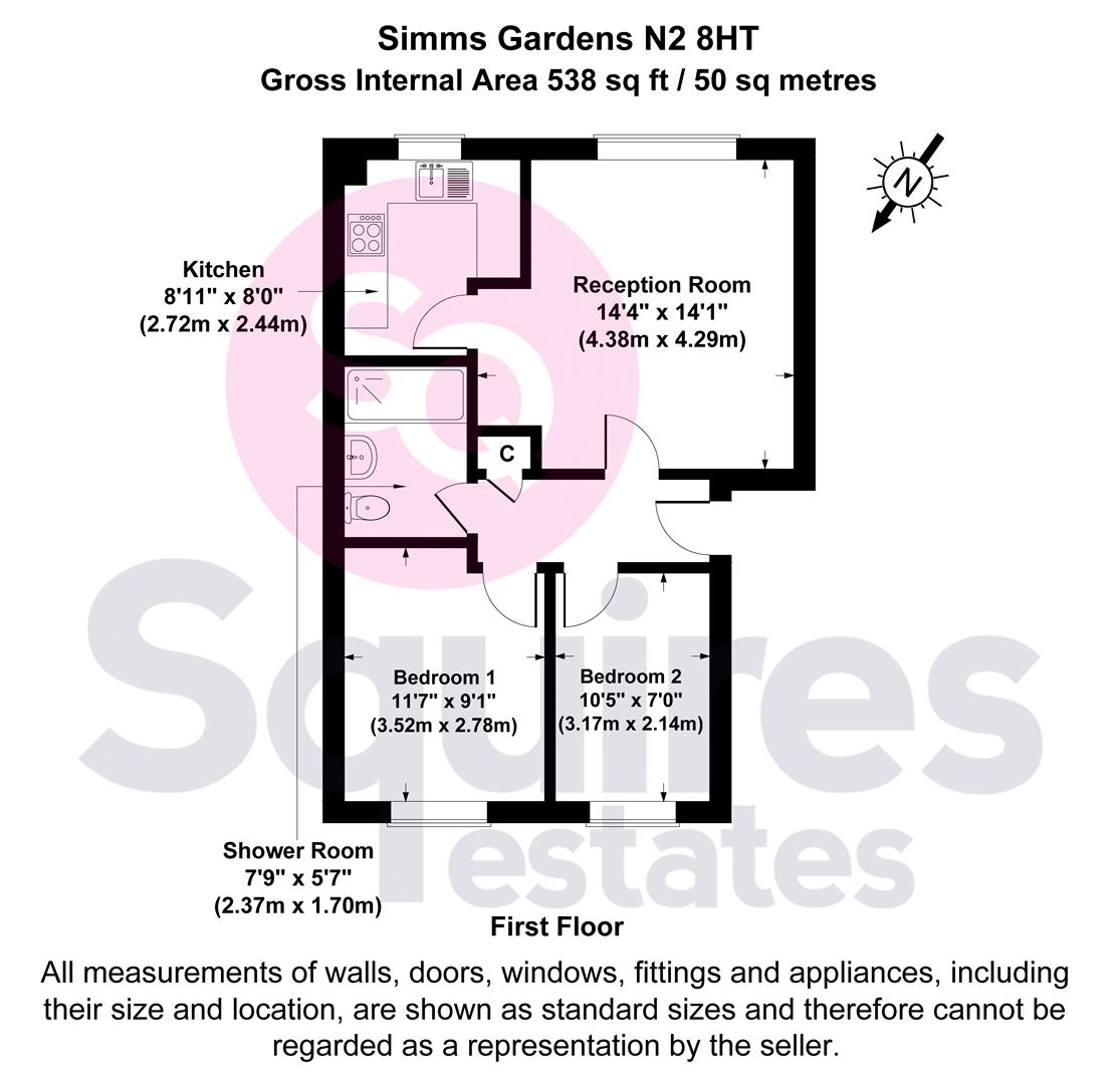 Floorplan for Simms Gardens, London