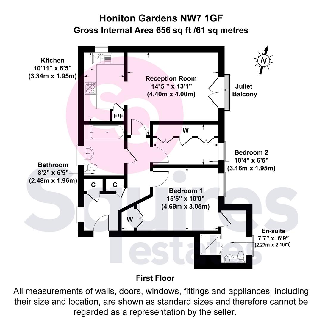 Floorplan for Honiton Gardens, Mill Hill, London