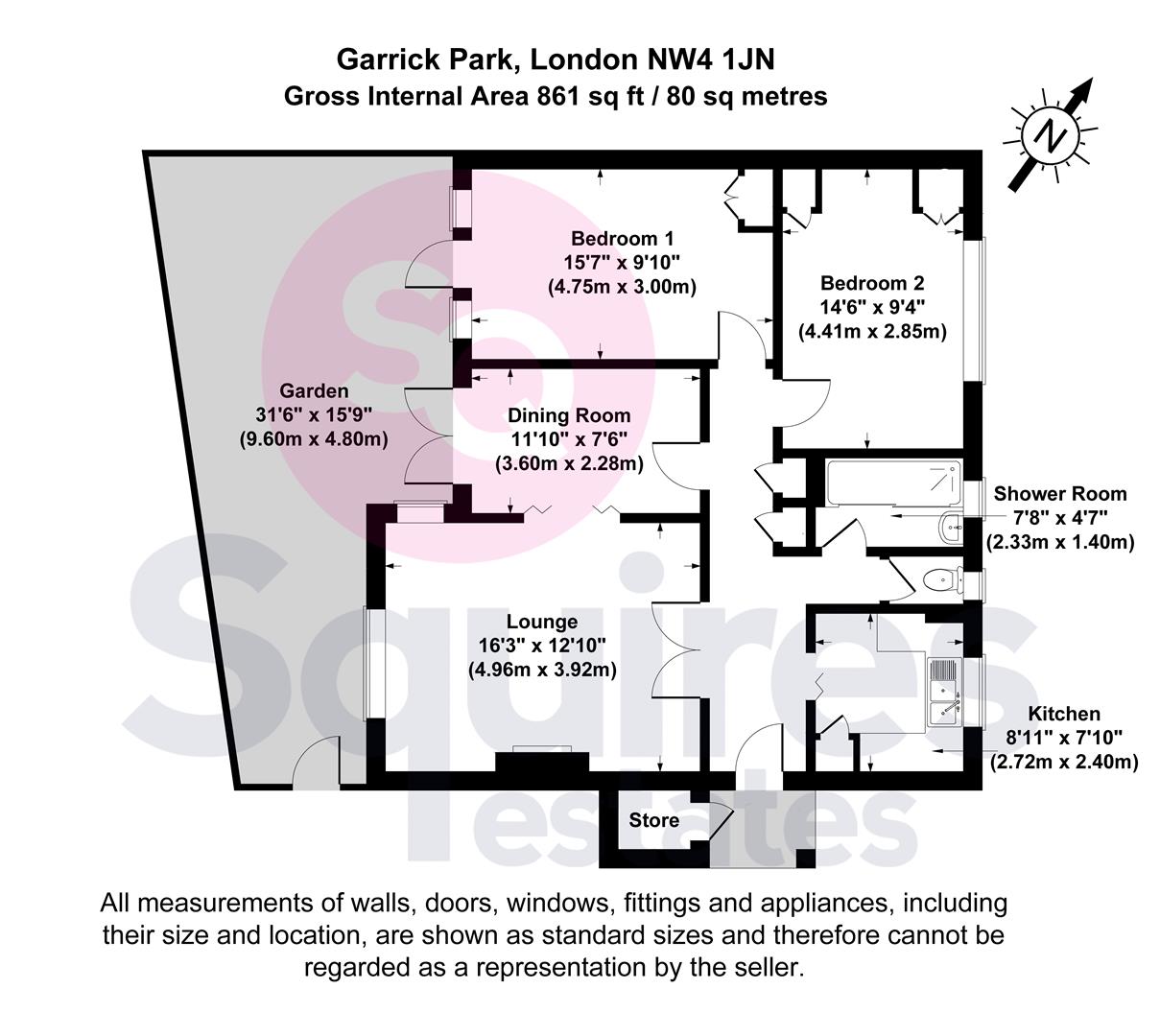 Floorplan for Garrick Park, Hendon, London
