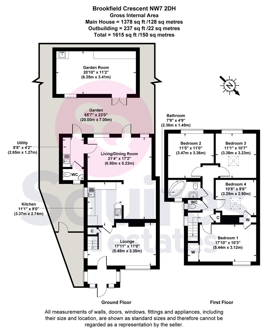 Floorplan for Brookfield Crescent, Mill Hill