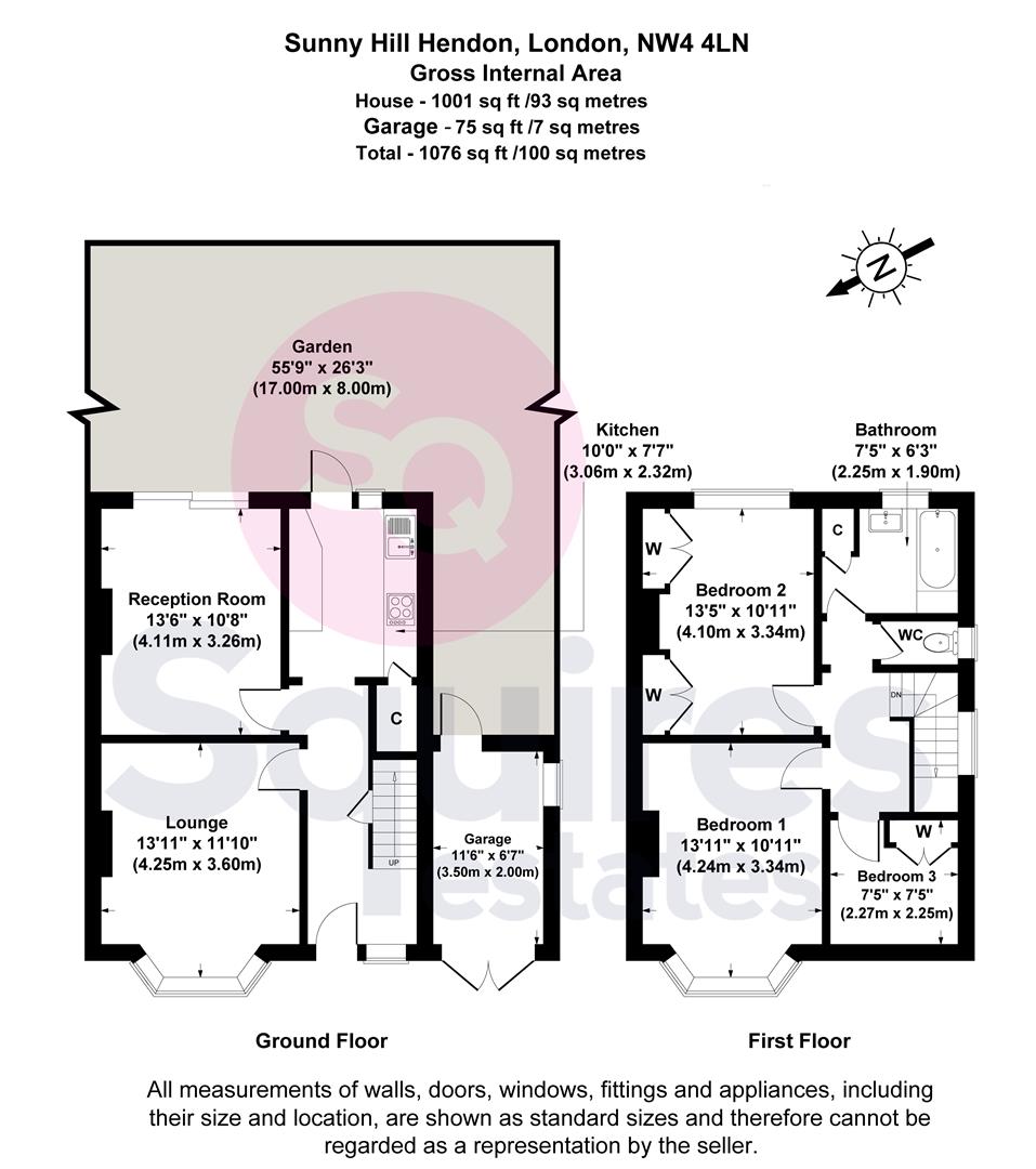 Floorplan for Sunny Hill, Hendon, London