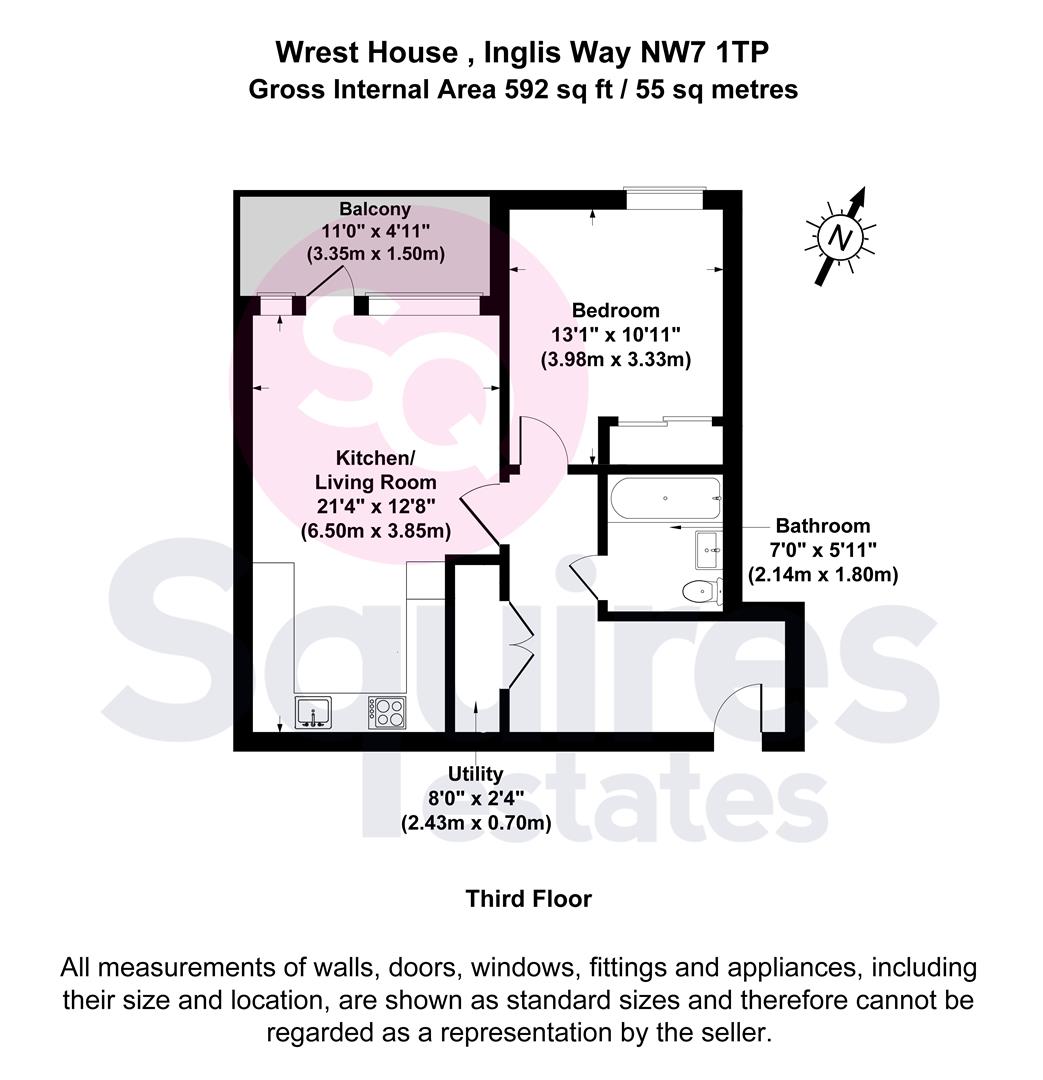 Floorplan for Inglis Way, London