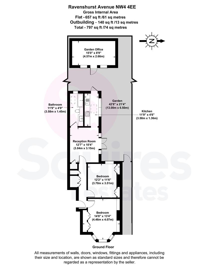 Floorplan for Ravenshurst Avenue, Hendon, London