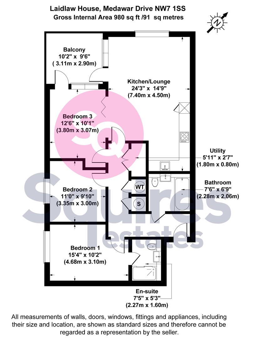 Floorplan for Medawar Drive, London