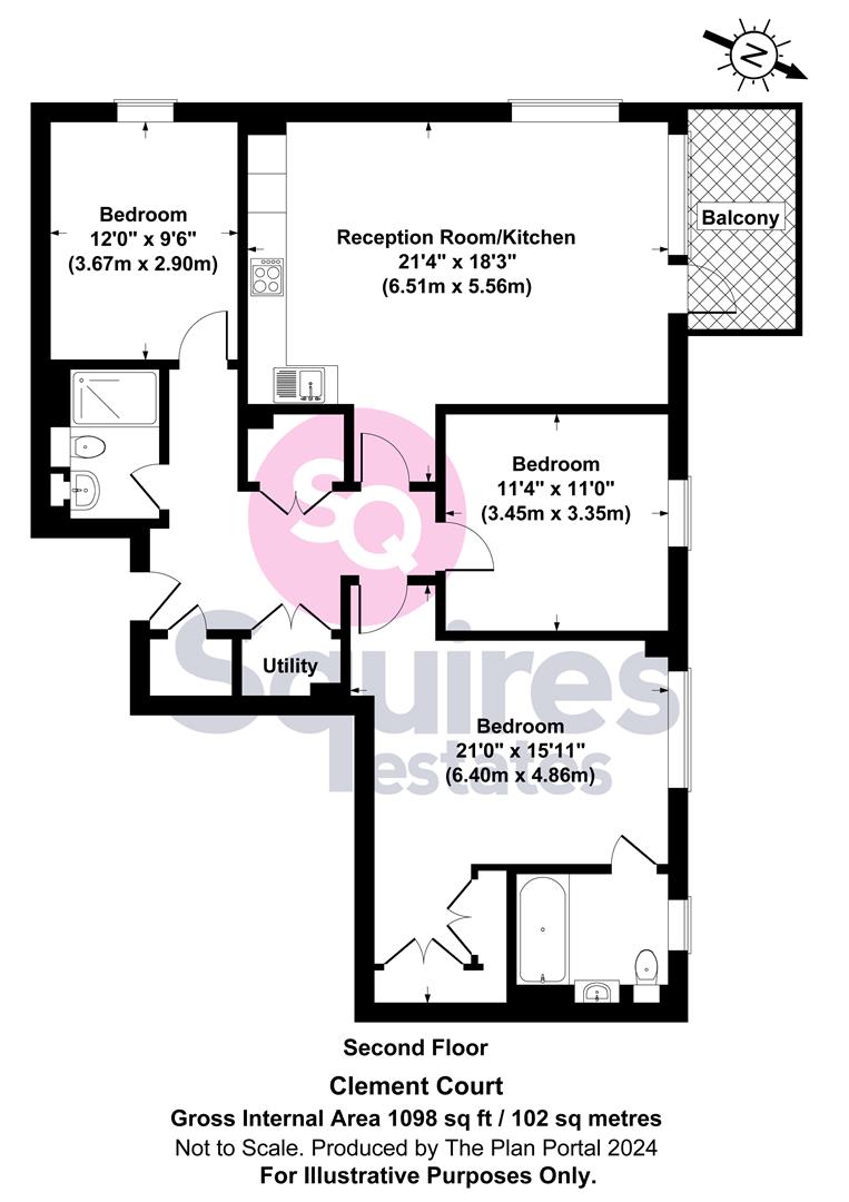 Floorplan for Howard Road, Stanmore