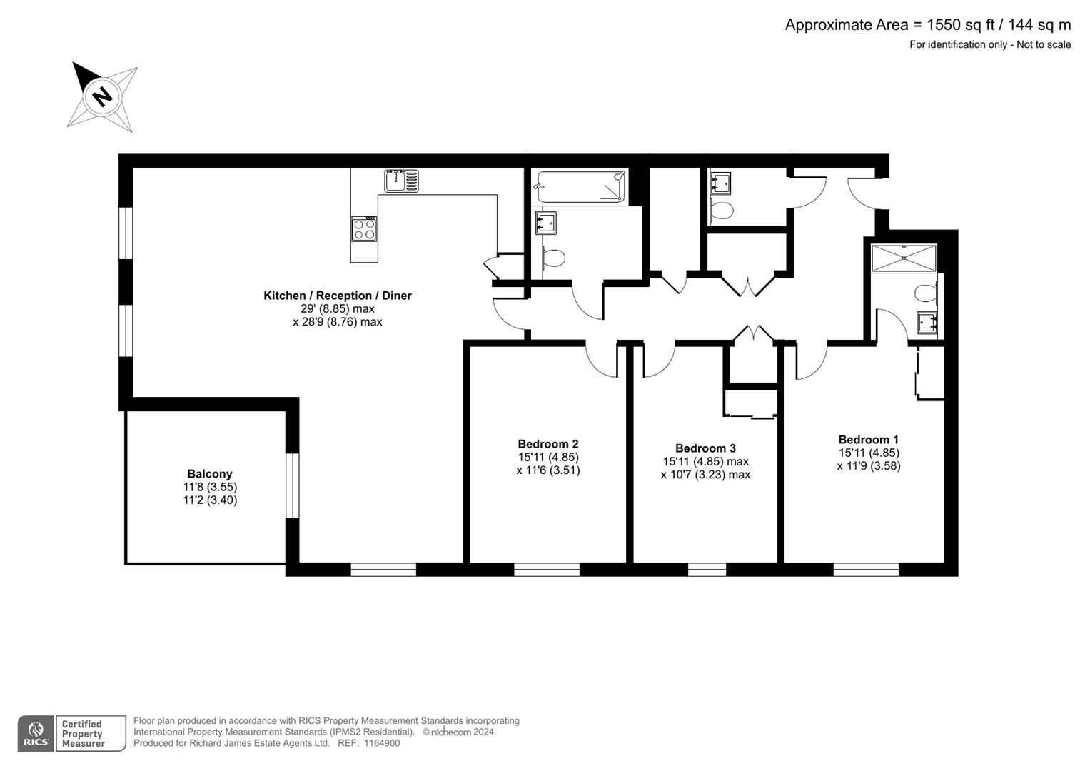 Floorplan for Medawar Drive, Mill Hill, London