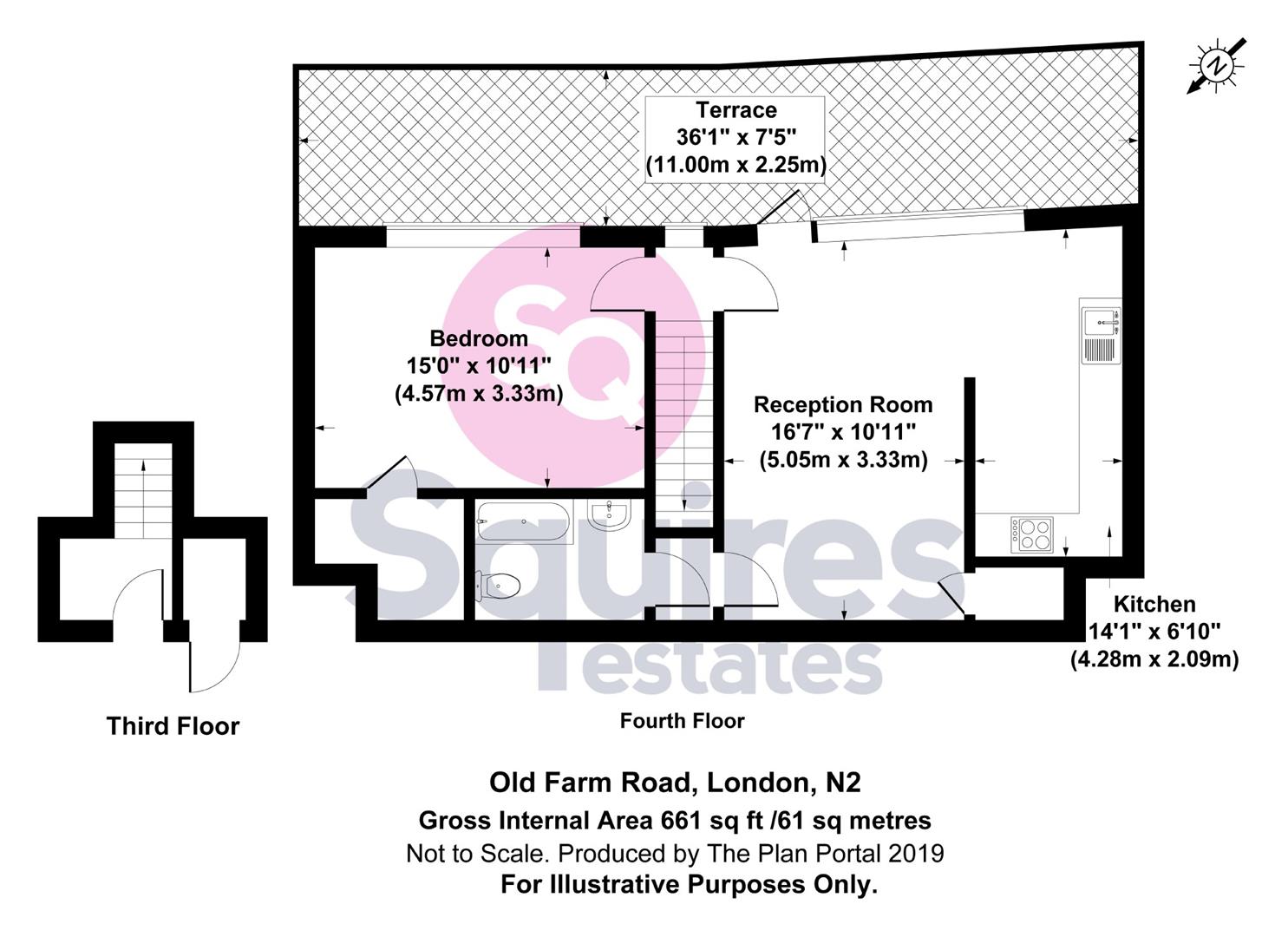 Floorplan for Old Farm Road, East Finchley