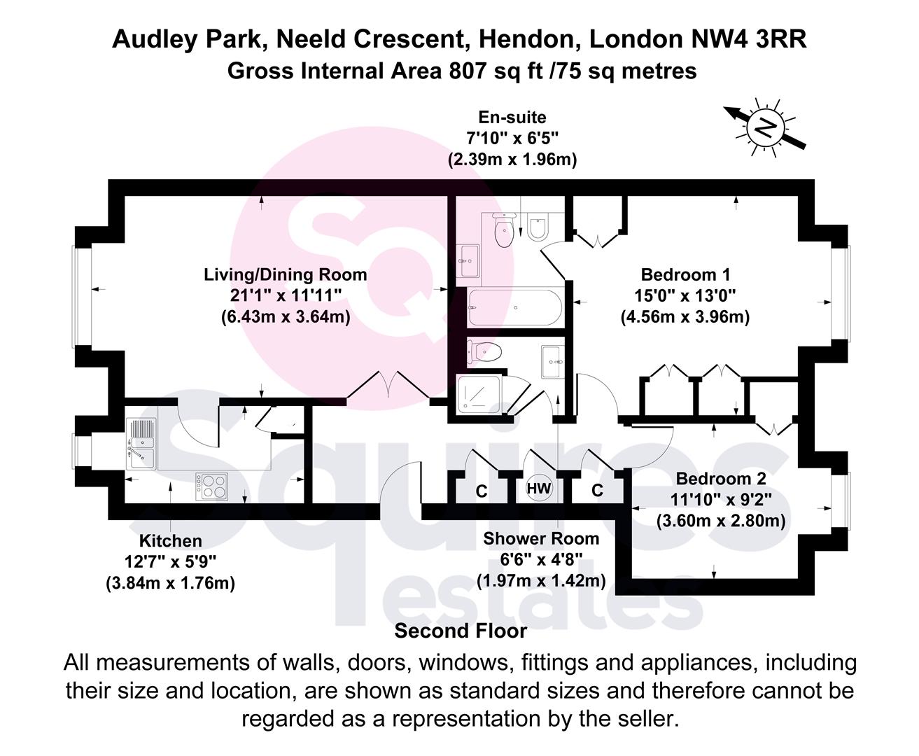 Floorplan for Neeld Crescent, Hendon, London