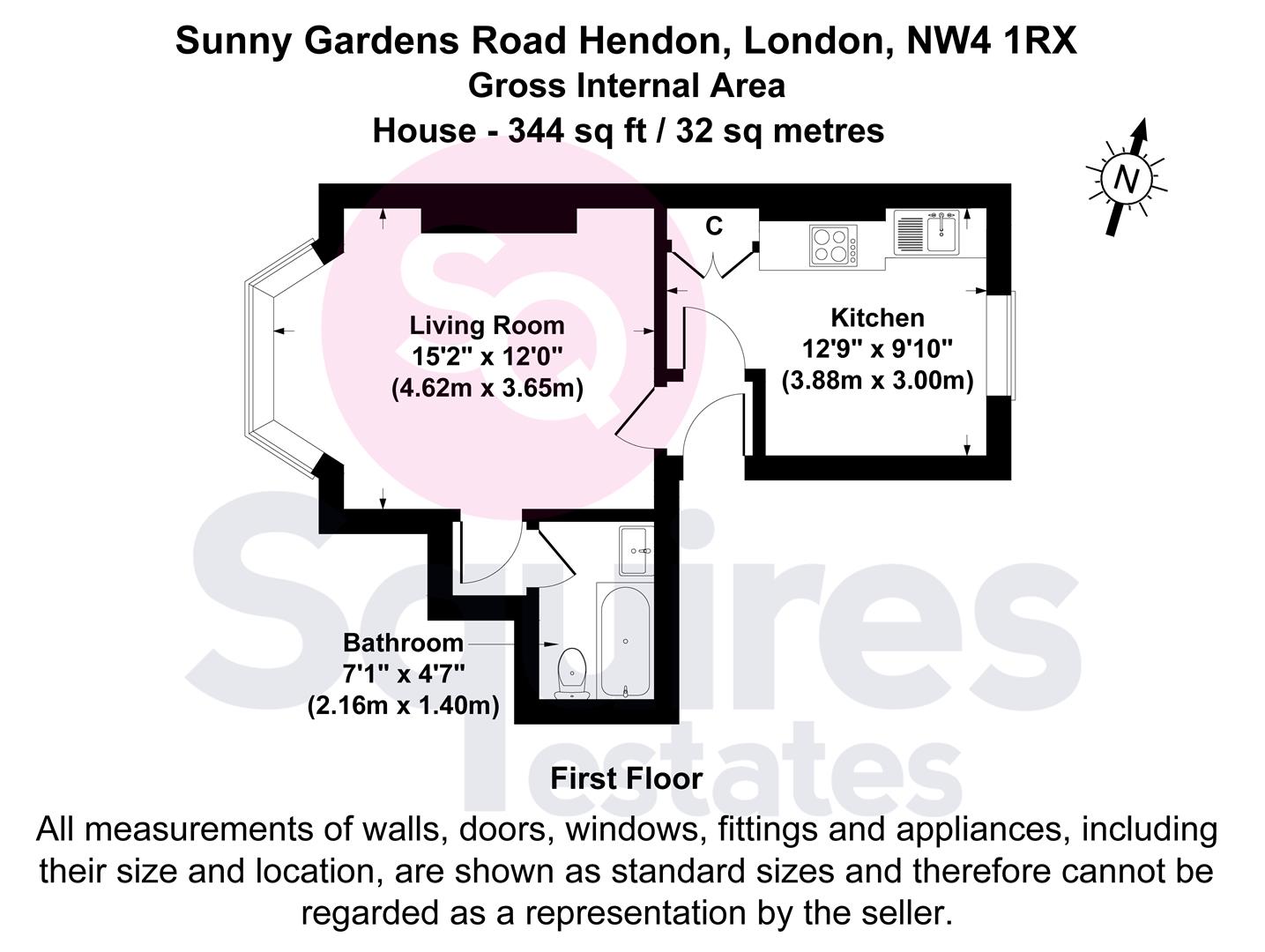 Floorplan for Sunny Gardens Road, Hendon, London