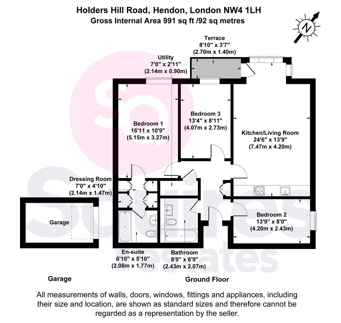 Floorplan for Holders Hill Road, Hendon, London