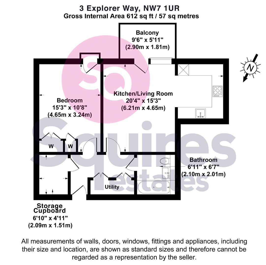 Floorplan for Explorer Way, Mill Hill