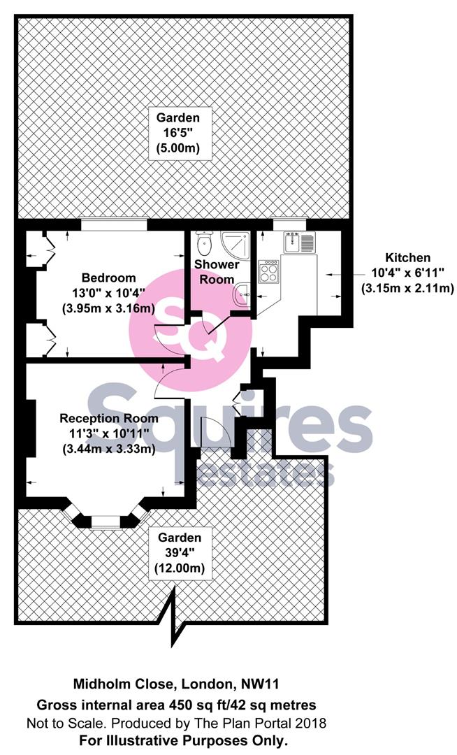 Floorplan for Midholm Close, Hampstead Garden Suburb