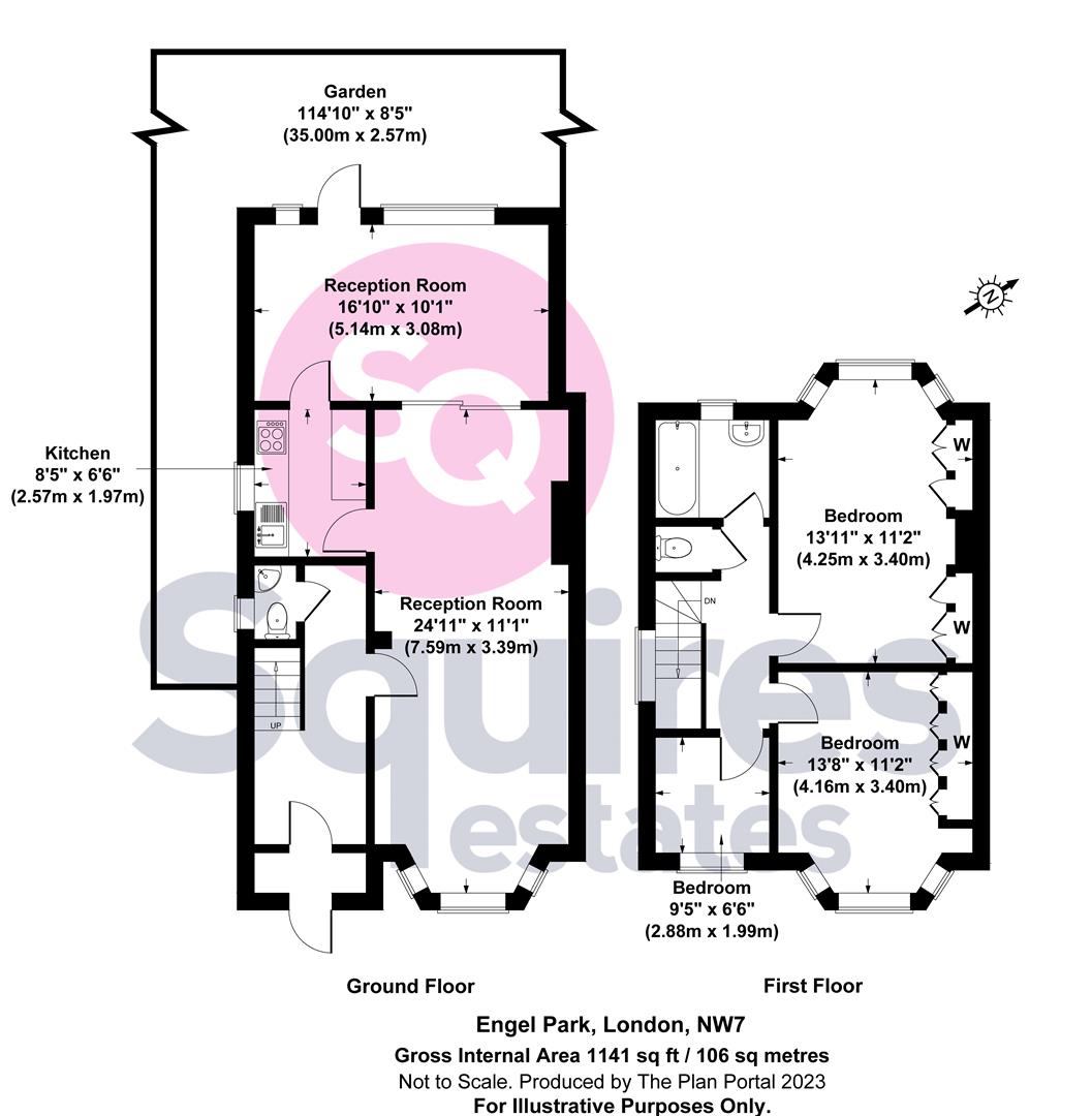 Floorplan for Engel Park, Mill Hill, London