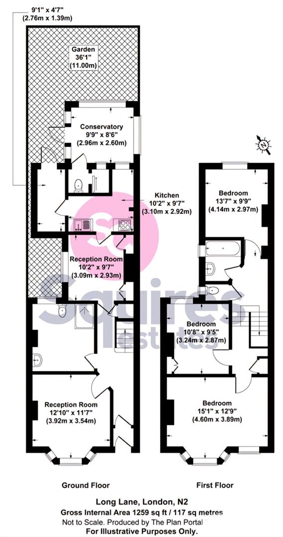 Floorplan for Long Lane, East Finchley