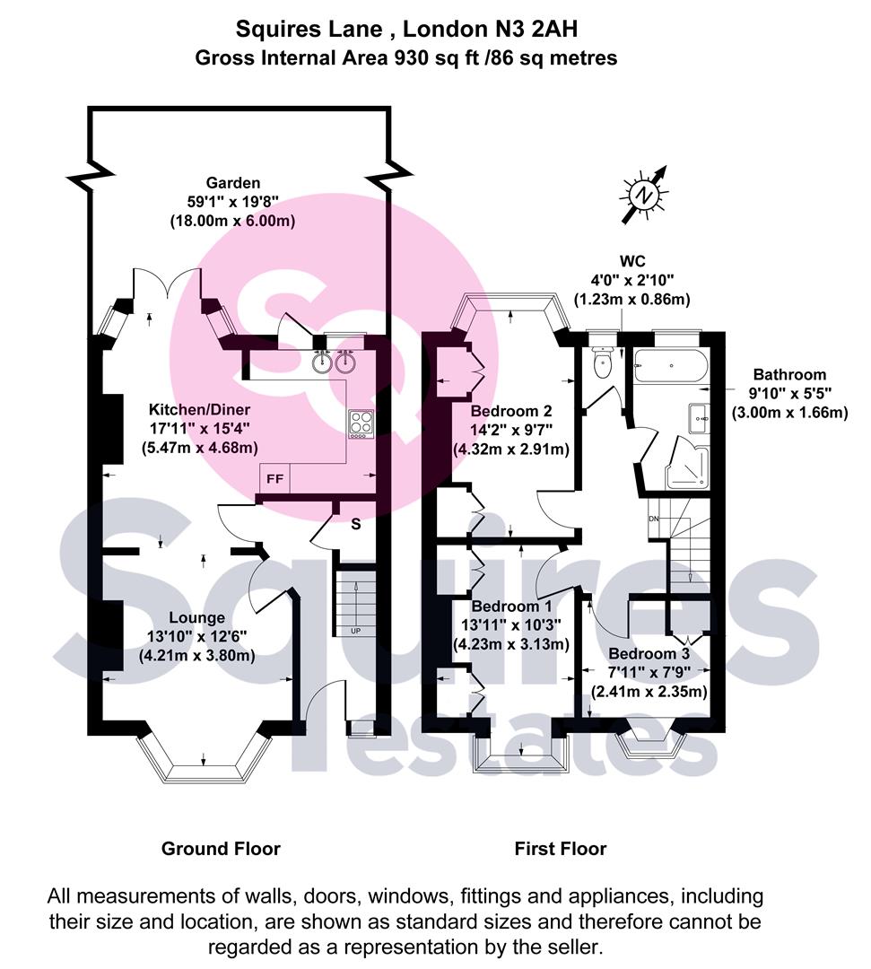 Floorplan for Squires Lane, Finchley