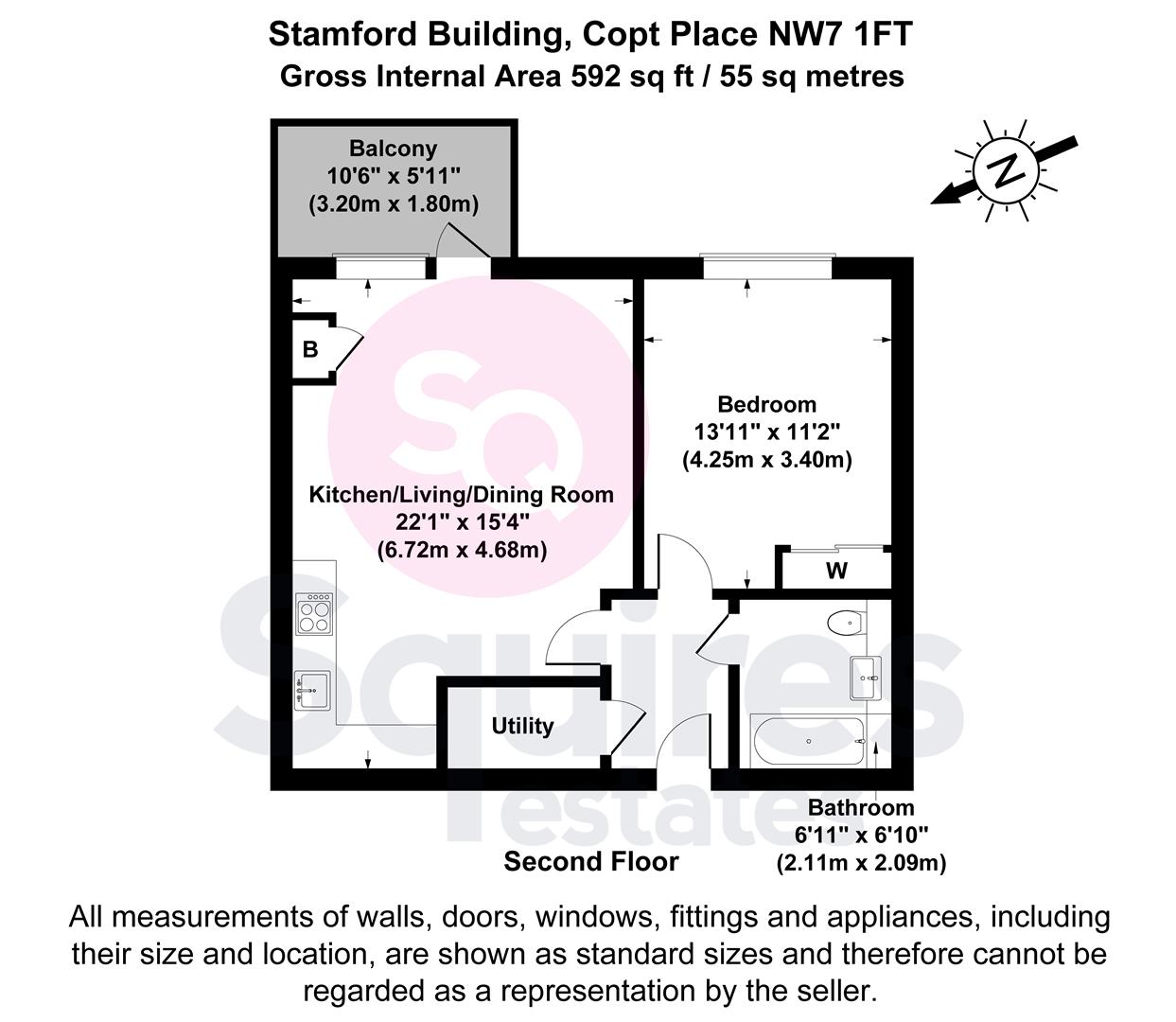 Floorplan for Copt Place, Mill Hill, London