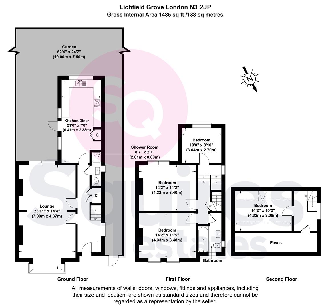 Floorplan for Lichfield Grove, Finchley