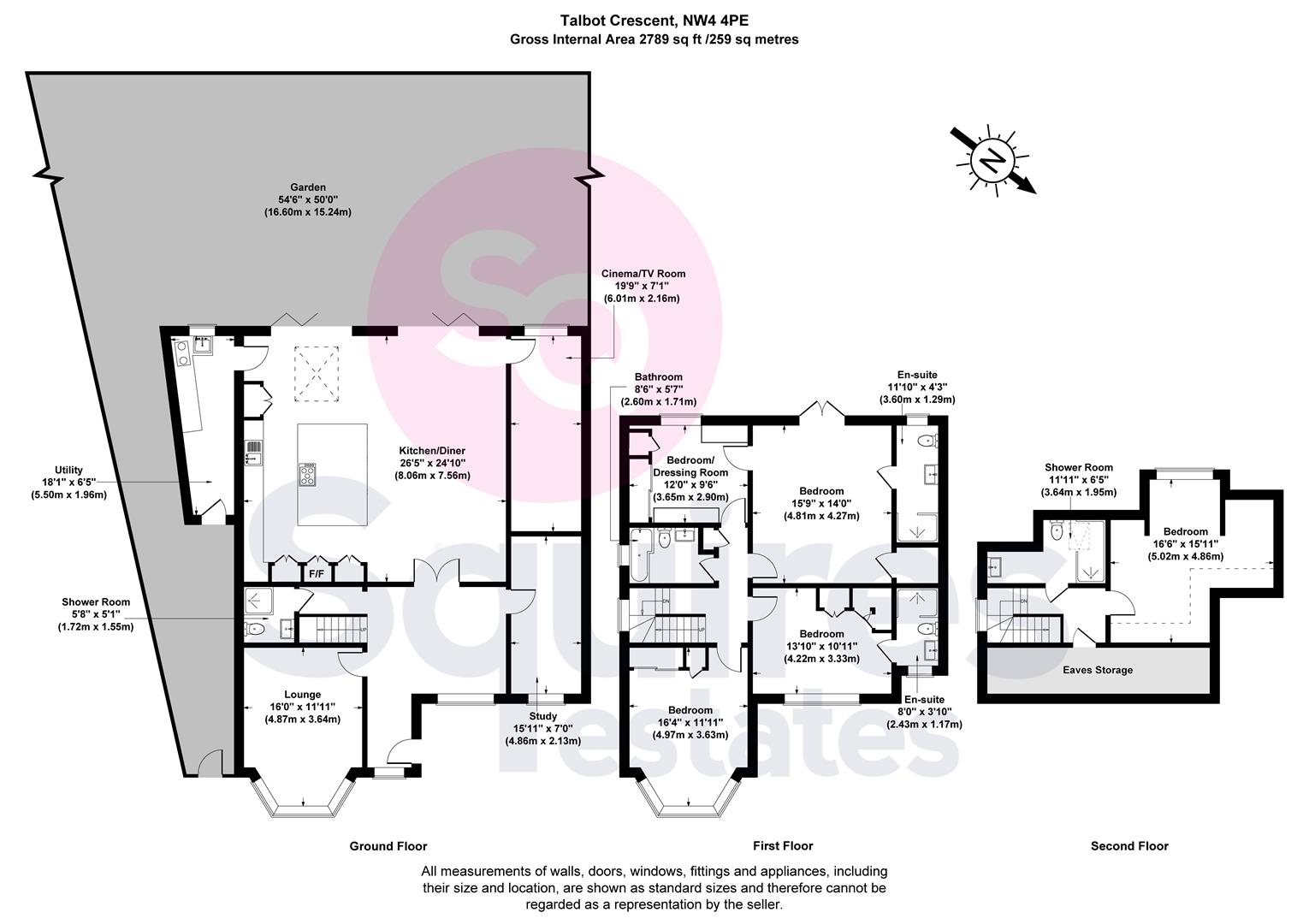 Floorplan for Talbot Crescent, Hendon, London