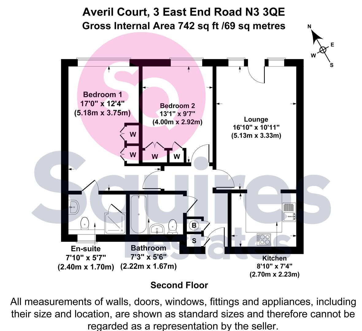 Floorplan for East End Road, London